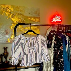 💖Stripped crop top 💖